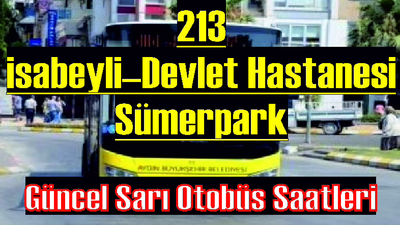 213 Numaralı Otobüs Saatleri